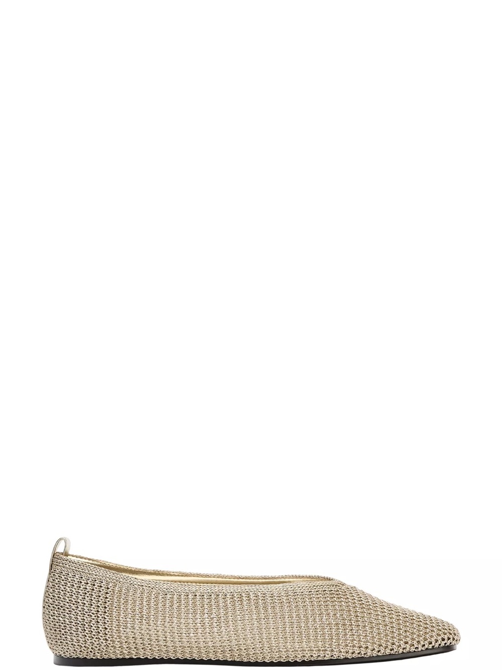 Zara Woven Metallic Ballet Flat - Gold